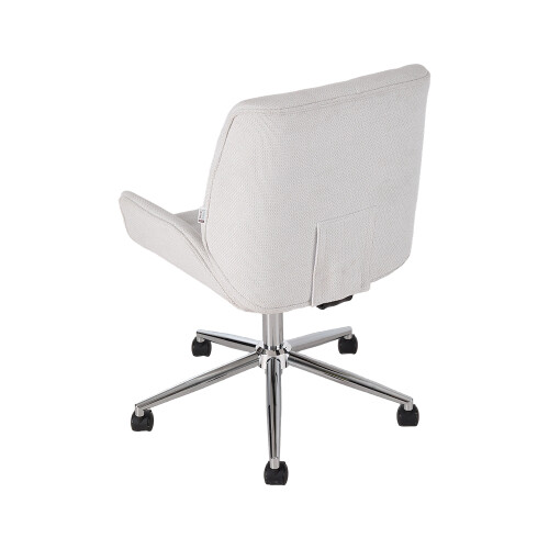 Living And Home Swivel & Height Adjustable Office Chair, White 2
