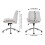 Living And Home Swivel & Height Adjustable Office Chair, White 6