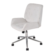 Swivel & Height Adjustable Office Chair, White