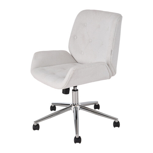 Living And Home Swivel & Height Adjustable Office Chair, White