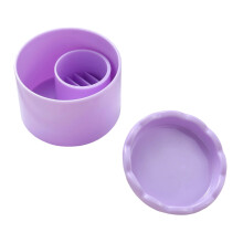 Nail Art Brush Cleaner Cup met deksel Glitters-Paars
