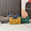 Womens Envelope Evening Bag PU Leather Shoulder Bag-Yellow 2