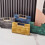 Womens Envelope Evening Bag PU Leather Shoulder Bag-Yellow 4