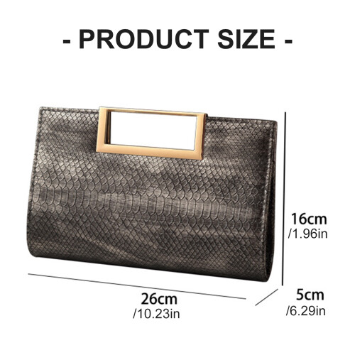 Womens Envelope Evening Bag PU Leather Shoulder Bag-Yellow 2