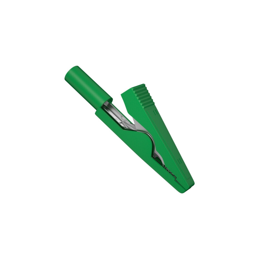 2Mm 10A Copper Fully Insulated Alligator Clip Electrical-Green 7627000420756