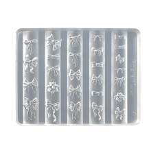 Heat Resistant Silicone Nail Template With Elegant Bows Shape