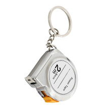 Light Weight ABS Mini Measuring Tape With Secure Locking-Silver