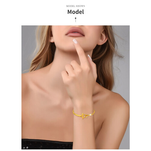 Bracelet flexible Construction en alliage robuste-Argent 1