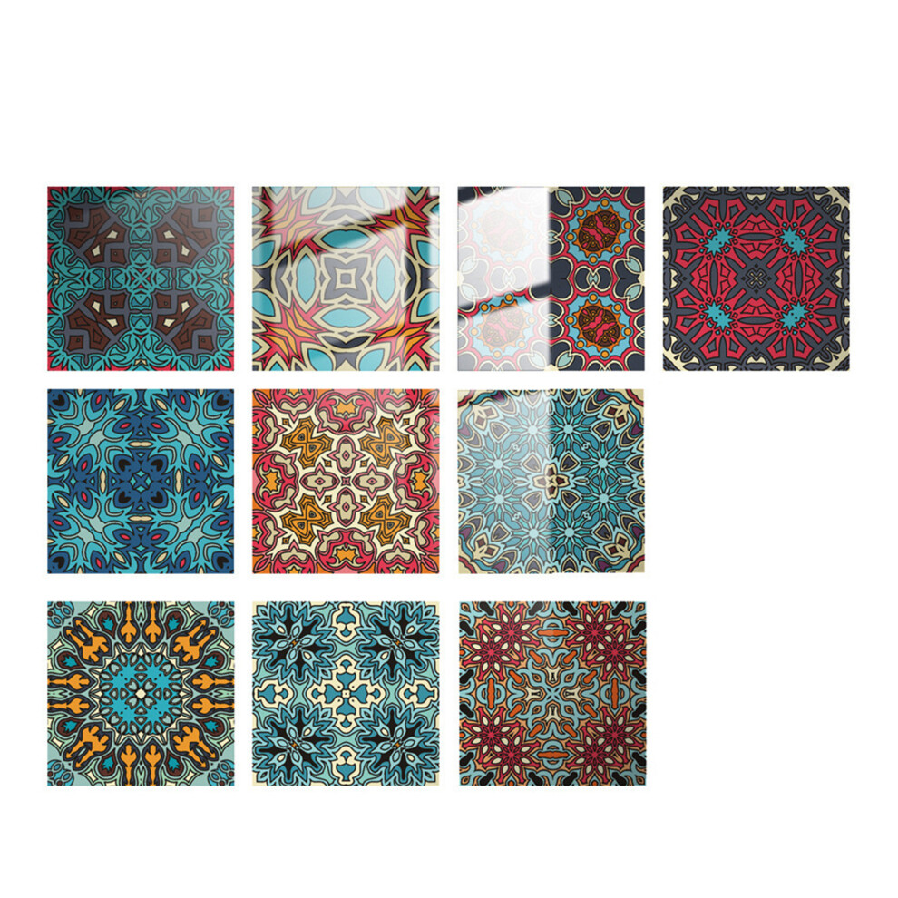 Moroccan Talavera Style Tiles Waterproof Vinyl Wall Tiles Peel And Stick Tile Stickers Decorative Kitchen & Bathroom Decals Renters Decor Solution 9404207910499