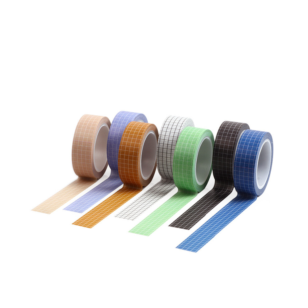 Grid Washi Tape Collection, Perfect For Scrapbooking And Arts, Multi-Use Decorative Tapes 9198585890350