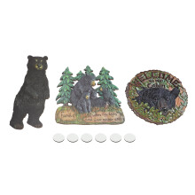 Schwarzbär-Dekoration, synthetisches Holz,
