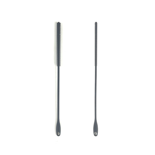 2 Stück Silikon-Strohbürste, Pfeifenreiniger,-Dunkelgrau