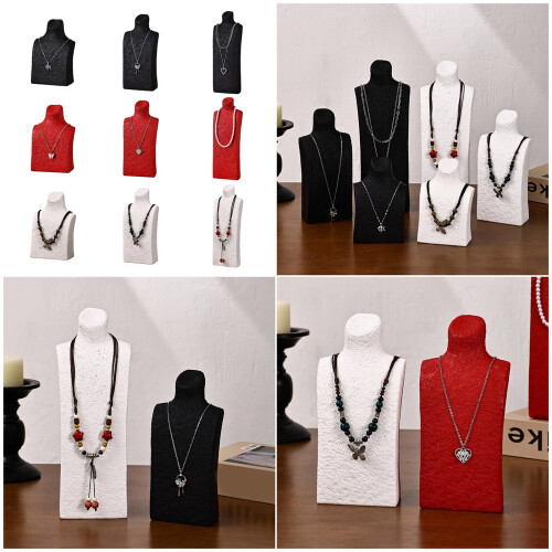 Elegant Resin Neck Model Display Stand Featuring-Red L 2