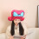 Oversized strik roze pruiken hoofddeksel Perfect voor 7