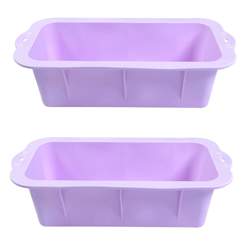 2 Stück sichere Silikonformen für Kuchen und Gebäck,-Hellviolett