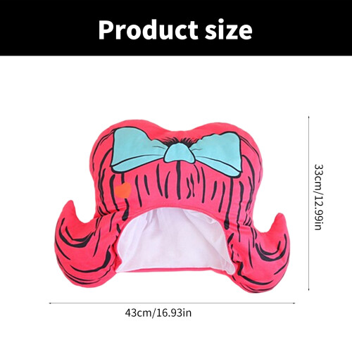 Oversized strik roze pruiken hoofddeksel Perfect voor 2