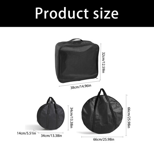 Fabric Materials Stove Storage Solution Compact-66 66cm Black 2