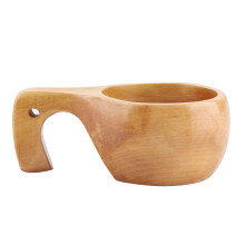 Portable Wooden Tea Cup Eco-Friendly Handcrafted Camping Mug with Lightweight Durable Build Natural Wood Design, Reusable Ergonomic Handle Mug for Out