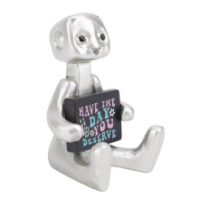 Roboterstatue, Kunstharz, moderne Roboterskulptur,