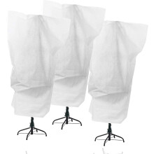 Housse de protection pour plantes de jardin contre le gel, en tissu respirant, réutilisable et résistante au vent et au froid, avec cordon de