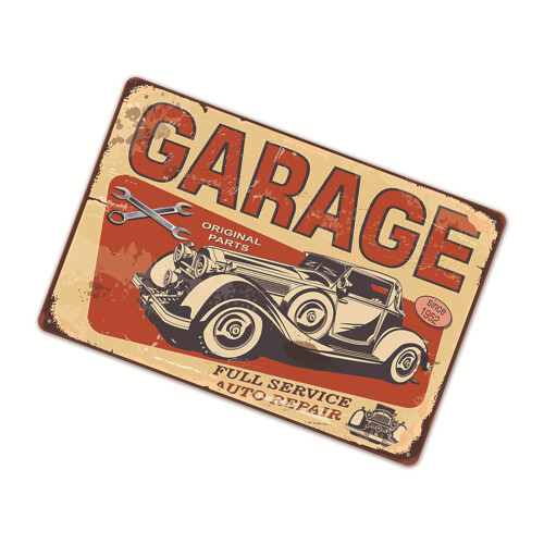 Retro-Blechschild, rund, Conors-Design, rahmenlose 2