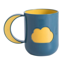 Kreativer Zahnbürstenbecher mit Stern- und Mondmotiv, hübscher Wasserbecher mit Wolkenmotiv, robust und langlebig für die Badezimmerdekoration,