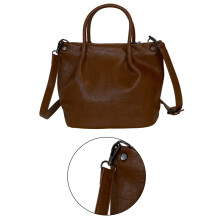 Elegant Female Daily Use Large Capacity Shoulder Bags PU-brown