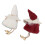 2Pcs Weihnachten Baum Plüsch Ornamente Mini Weiche 14