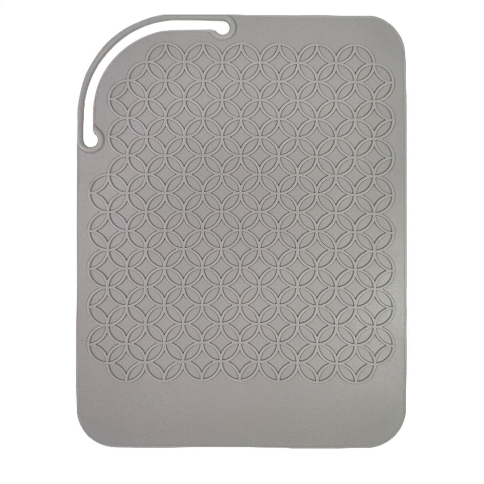 Silicone Hot Tool Pad Heat Mat For Curling Irons And Straighteners Heat Resistant Non Slip Gray