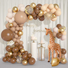 Ballons en latex bohèmes pour décorations de mariage, d'anniversaire et de fête, kit d'arche de ballons, guirlande de ballons, ballons marron de