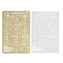1Set Nail Art Stamping Templates Nail Art Stamping Platten DIY-2