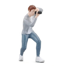 1:64 schaal handgeschilderde hars figuur miniatuur-grijze jongen