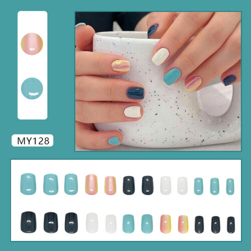 Faux ongles brillants à couverture complète, bâton élégant sur 1
