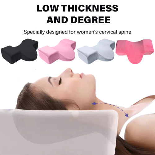 Eyelash Grafting Neck Pillow with Ergonomic Memory Foam-Black 2
