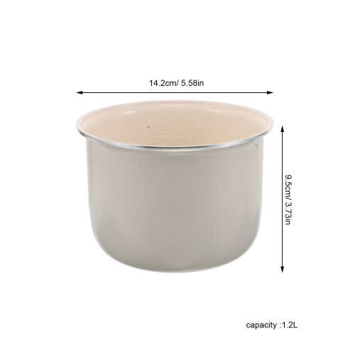 Replacement Inner Pot: Ceramic Glaze Nonstick 1.2 L Rice Cooker Insert 1