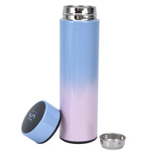 Smart Insulated Water Bottle with Temperature Indicator, BPA Free 304 Stainless Steel Food Jar, Vacuum Insulation Leakproof Travel Water Bottles with