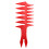 Peigne double face pour dos lissé et pompadour-Rouge 1