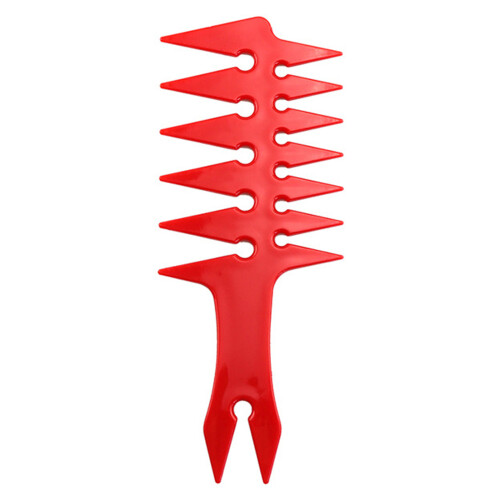 Peigne double face pour dos lissé et pompadour-Rouge