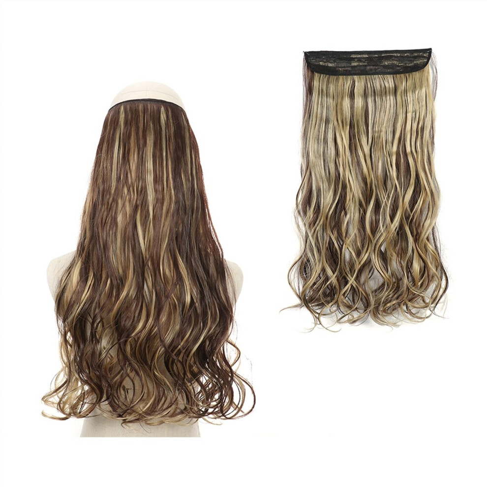 Hair Extensions ClipIn Long Wavy Synthetic Hair Extension Invisible Wire 16 Inches One Piece