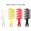 Peigne double face pour dos lissé et pompadour-Rouge 5