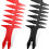 Peigne double face pour dos lissé et pompadour-Rouge 7
