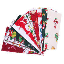 Bomullsmaterial, tryckt sömnad lapptäcke DIY-pyssel Quilting högtidsdekorationer sömnadsmaterial lapptäcke tygrester sömnadsruta för