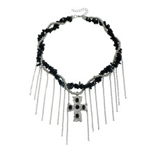 Collier pendentif croix noires Chic, glands gothiques, Design,