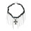 Collier pendentif croix noires Chic, glands gothiques, Design, 1