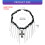 Collier pendentif croix noires Chic, glands gothiques, Design, 3