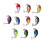 10Pcs Angeln Lockt Mini Tragbare 3D Augen 12