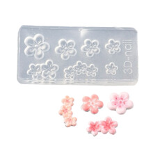 Blume Silikon Formen Nail Art Carving Form Schablonen-05