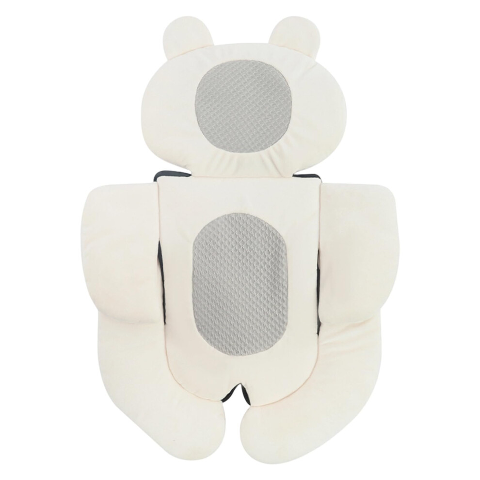 Soft Baby Strollers Seat Cushion For Newborns And Infant Carriers, Shock Absorption, Nonslip Base, Carriage Pad Beige