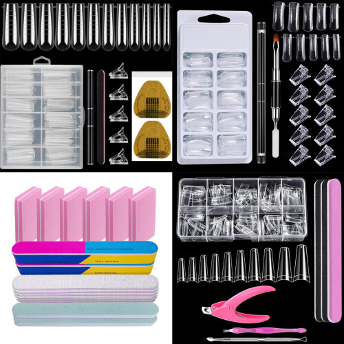 Coffin Nail Tips Set Long Nail Tips for Acrylic Nails-Set No. 3 1