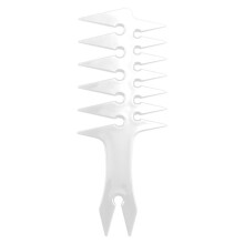 Peigne double face à dents larges pour hommes, coiffures à-Blanc